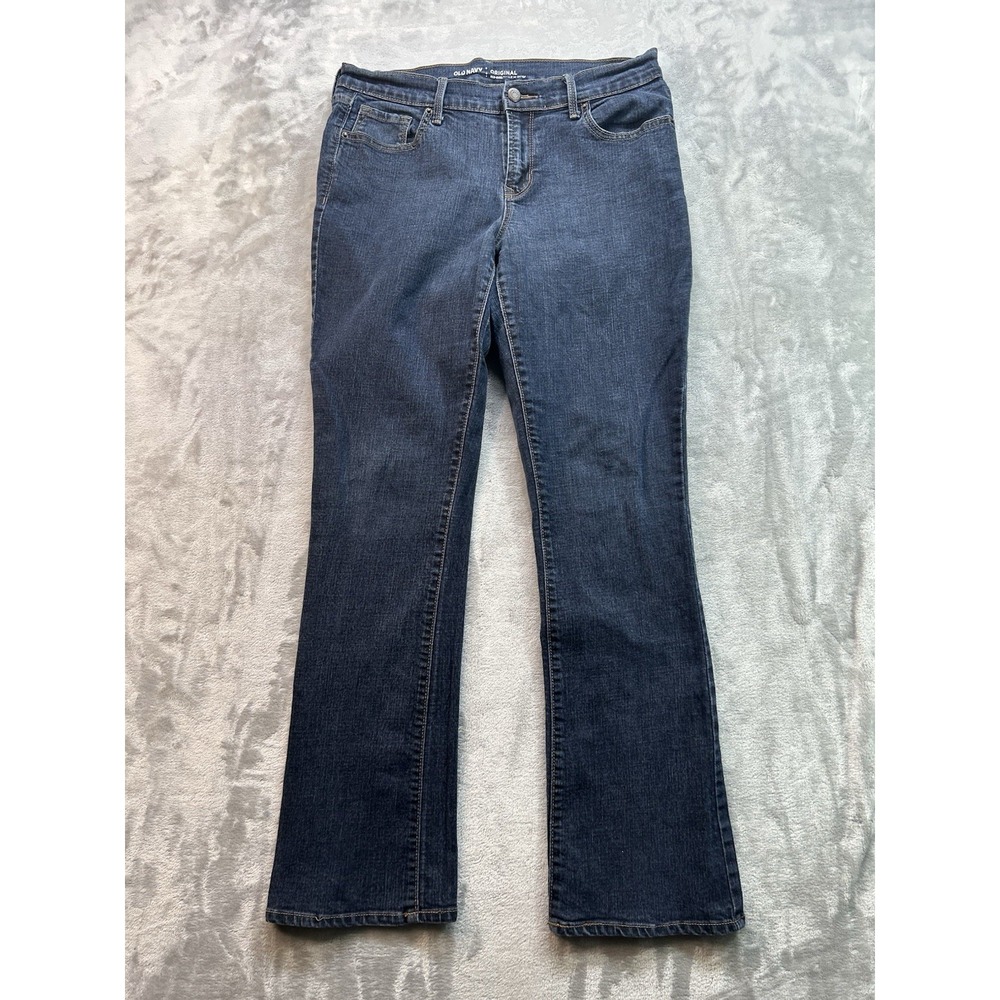 Old Navy Womens Sz 10 Reg Blue Jeans Original BootCut Mid Rise Dark Stretch West